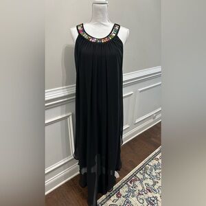 Cato Est. 1946 Bright Beaded Halter Handkerchief Maxi Dress size 14/16W